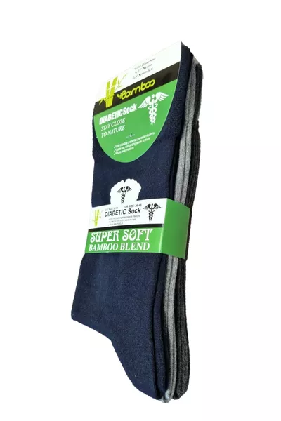 Мужские диабетические носки из бамбука без швов, комплект из 3 штук, ассорти цветов, для диабетиков