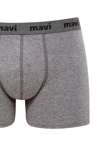 Graue Basic-Boxershorts 