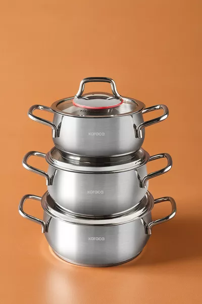 Emirgan Induction-Based 6-Piece Steel Midi Set