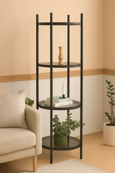 - Vogue Boekenkast Decoratieve Accessoire Plank Keukenplank Zwart - Rookglas