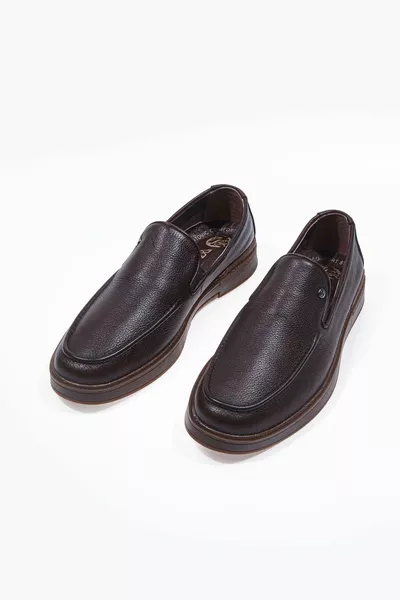 Jabari Mocassino Marrone In Vera Pelle Mocassino Scarpe Da Uomo