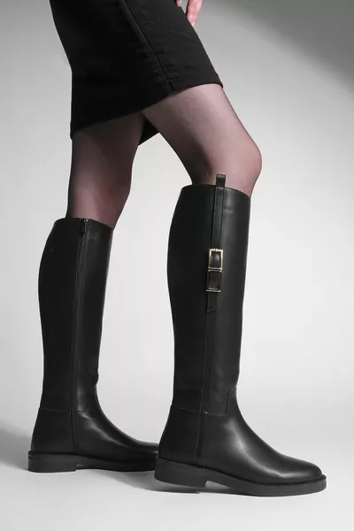 Stivali Casual Fibbia Cintura Donna Alges Nero