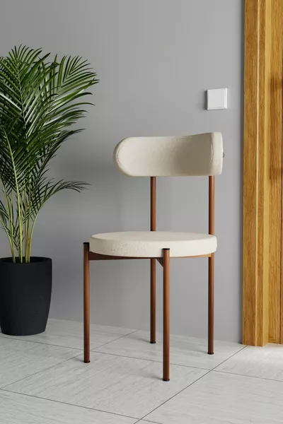 Trend 2-Piece Kitchen Table and Chair Set Cream-Coffee