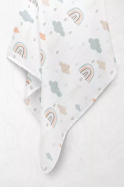 Mehrzweck-Musselin-Babydecke Regenbogen - XL  cm