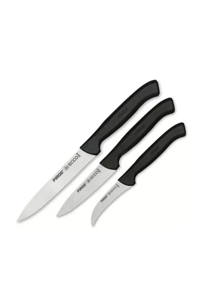 Ensemble de cuisine 3 pièces à manches noirs pour usage quotidien