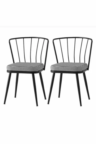 (nuovo Prodotto) Sedia Ay con Motivo Pied de Poule, set da 2