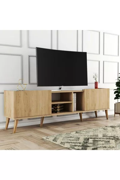 Lotus Cm (WOODEN LEGGED) TV Unit Basket Color