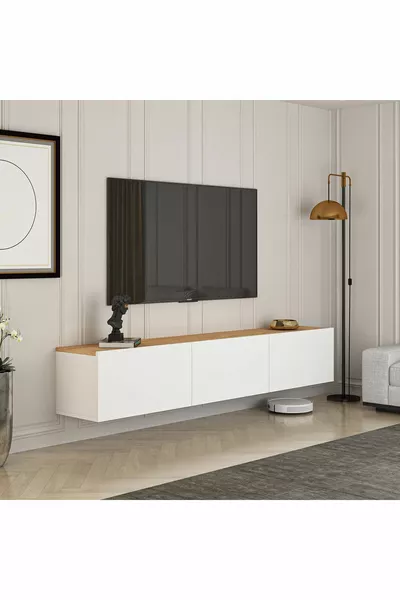 West TV Stand White Pine