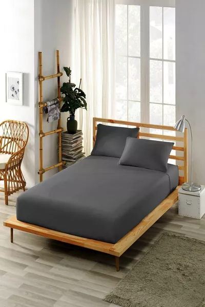 Комплект чаршафи с ластик (памучна материя за завивка) с калъфки за възглавници, за двойно или единично легло