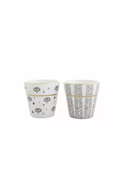 Ensemble de Tasses Ruby Veni cc Ensemble de Tasses en Porcelaine 2 pièces