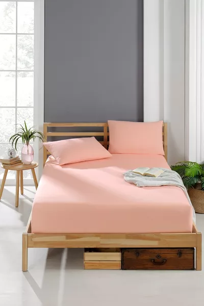 Akfil Fabric Fitted Sheet Set with Elastic and Pillowcases