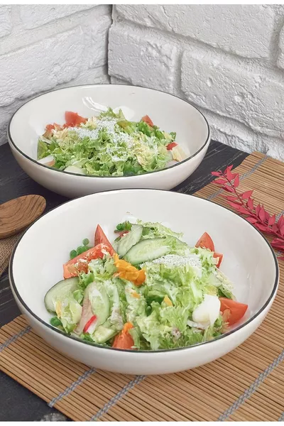 Современная салатница на 2 блюда, см