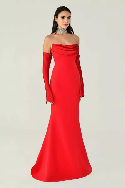 حمالة كم السمك قطع فستان طويل