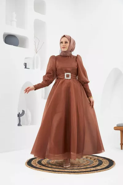 Belgin Abiye - Kahverengi