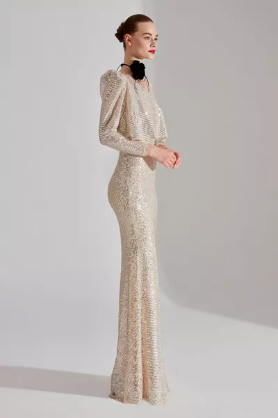 EFTALIA الترتر المتلألئ دوري حورية البحر تنورة مساء اللباس