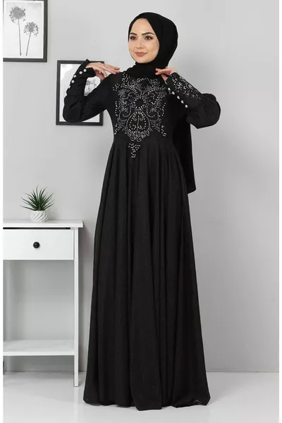 الدانتيل مفصلة مساء اللباس الأسود