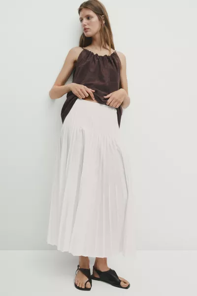 Plisseerock mit Rüschen