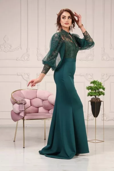 Lycra Lace Bottom Scuba Special Design Dress