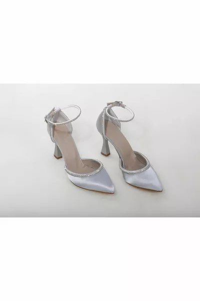 Damen Stone 9 cm Silber Abendschuhe (Nehmen Sie Ihre eigene Größe)