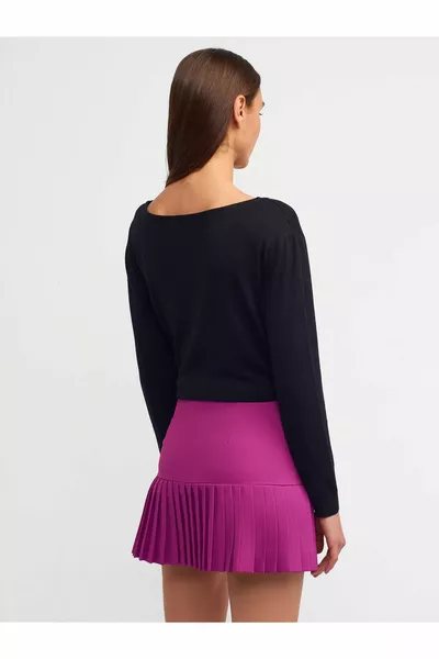  شورت مطوي تنورة فوشيا