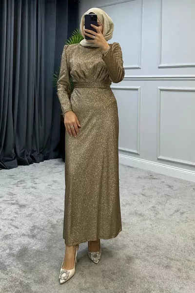 Azalea Evening Dress Gold