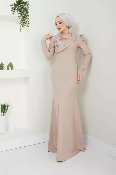 Robe de soirée en poisson à sequins Albise 