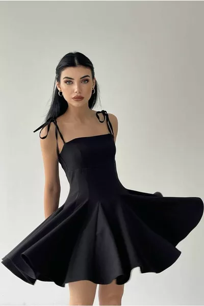 أطلس حزام النسيج كوليت مفصلة الأميرة قطع أسود مساء اللباس