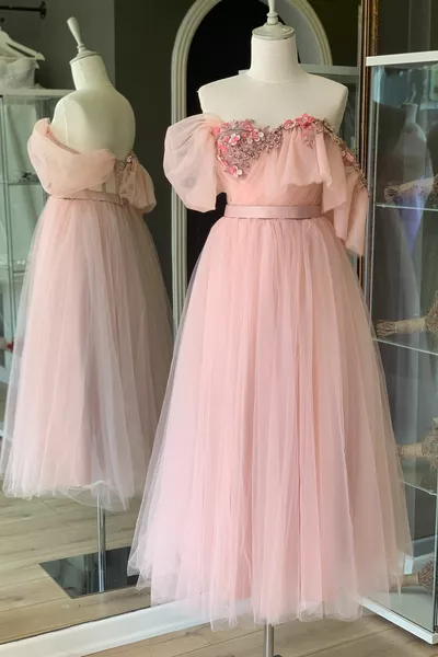 Midi дължина вечерна рокля и вечерна рокля с прах драпирани и триизмерна дантела детайл