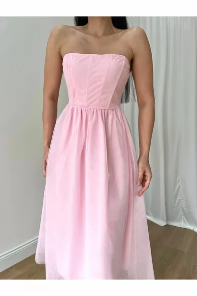 مساء اللباس المرأة حمالة رايات سليم صالح المتوهجة تول تنورة ميدي تول اللباس - مساء اللباس والتخرج اللباس