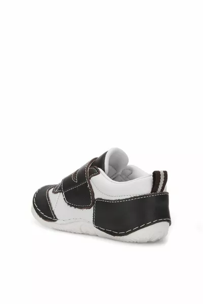 First Step Белый Черный  Ортопедия из натуральной кожи