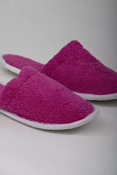 حمام القطن والنعال البيت مريحة تيري السفر النعال مستشفى فوشيا