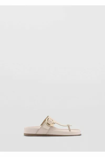 Sandali in pelle con fibbie