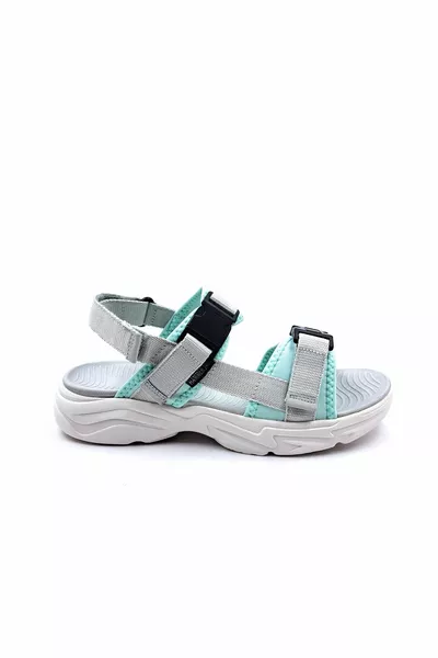 Ladis Легкий и мягкий дизайн Velcro Женские серые мятные спортивные сандалии