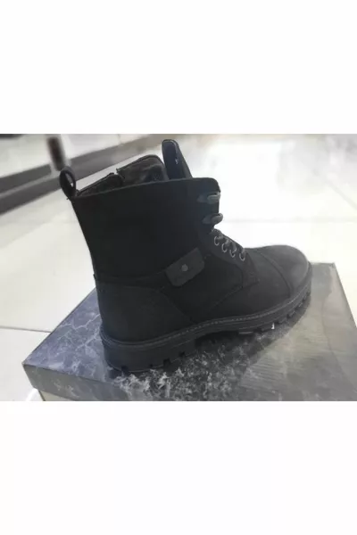   сапоги Черный Нубук  Мужские Почтовые