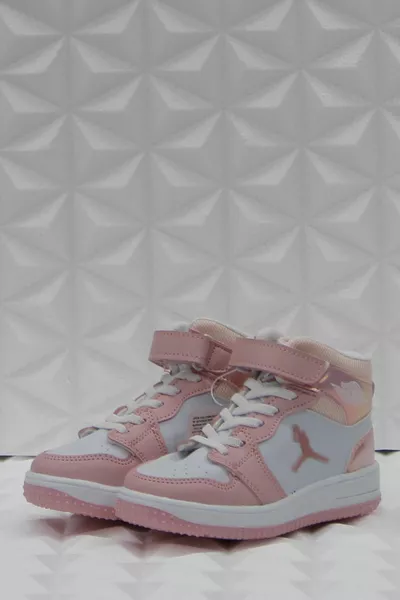 الحركة خفيفة الوزن وحيد الكاحل الفيلكرو للجنسين أحذية كرة السلة للأطفال