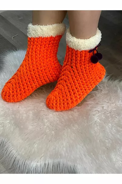 FEUTRE VELOURS SEMELLE POMPON MAISON BOTTES MAISON CHAUSSURES