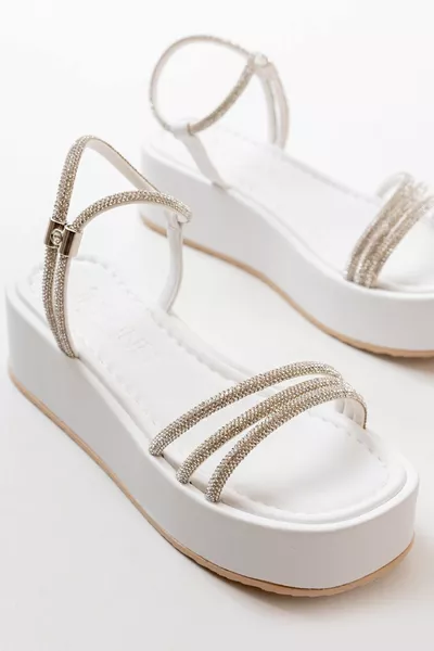 Women's Sandals with Padded Heel Stones