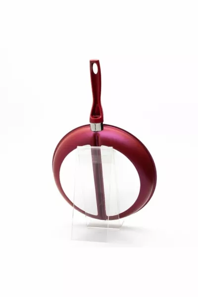 Redio  cm Cingöz Pfanne mit zwei Fächern, Rot