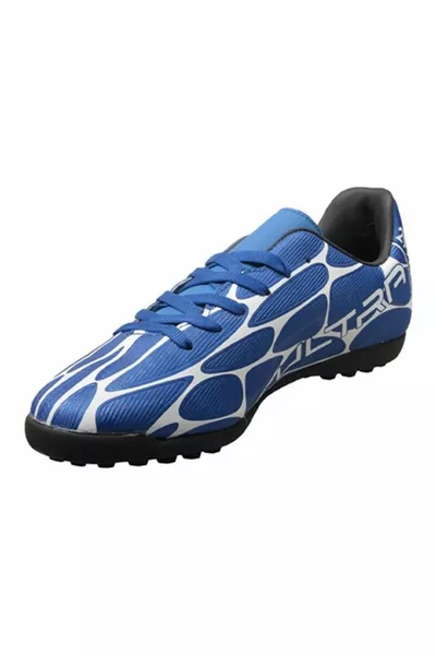 MP Men's Lace-Up Blue Astroturf Football Shoes
