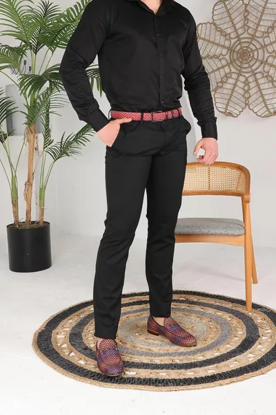 Genuine Leather Custom Design Colorful Linen Shoes 