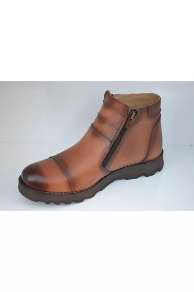 Şehzade Herrenstiefel aus echtem Leder mit Thermosohle und Thermosohle