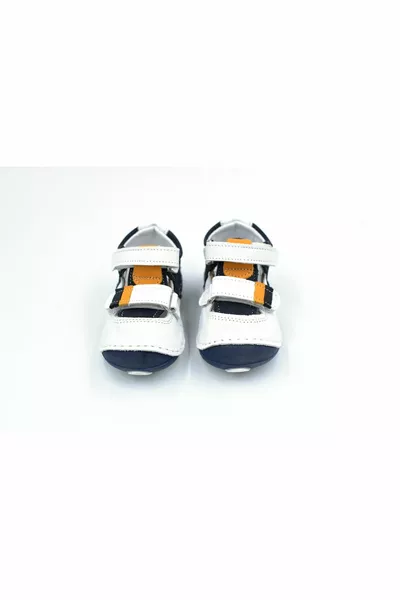 (Crédit : Tom Bebe) Chaussures Enfant Ortabedik First Step en cuir véritable BLANC LACY