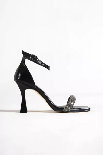 الحجر الأسود واحد الفرقة كأس الكعب مساء اللباس الأحذية - Toffy