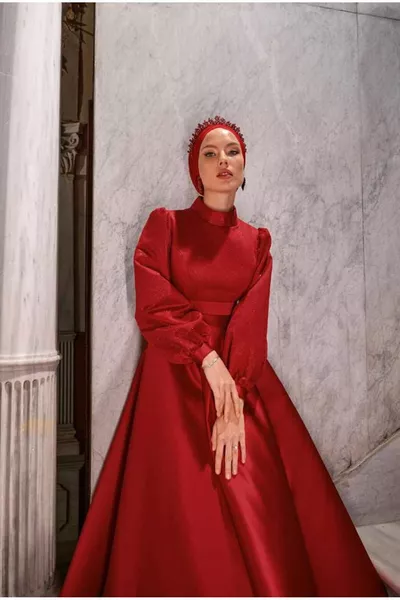 Special Design Glitter Hijab Abendkleider