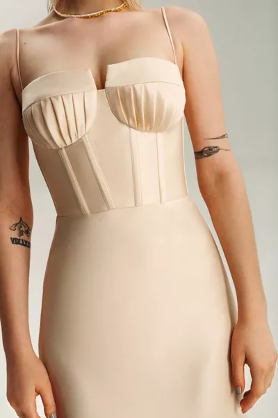 Ornella Robe de soirée à bretelles Corset Robe de soirée