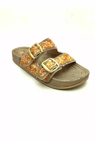  LE NUOVE PANTOFOLE ALLA MODA DI PINEN CON DOPPIE FIBBIE E PIETRE