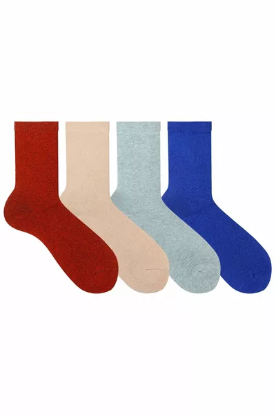 4 Paar Dameshanddoek Sokken Enkel Kousen Winter Duurzaam Hiel en Neus Open Kleuren