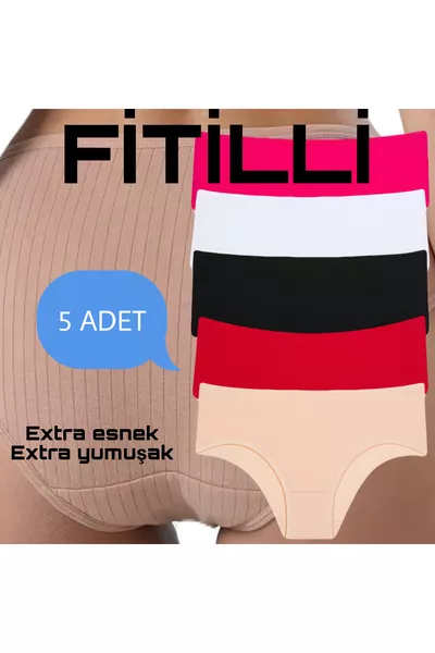 5 броя висока талия с ластик, изключително еластични и много меки бикини