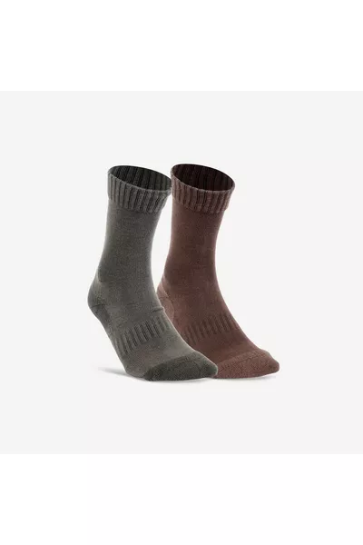 Solognac Pamuklu Uzun Çorap - Avcılık ve Doğa Gözlemi - 2 Çift - Act 