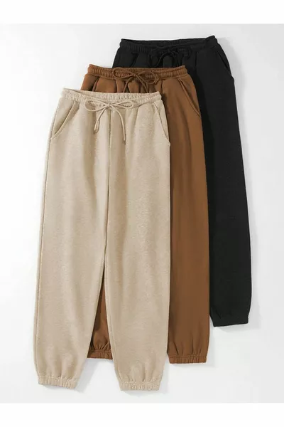 3-Pack Unisex Plus Size Sweatpants - Jogger Sweatpants